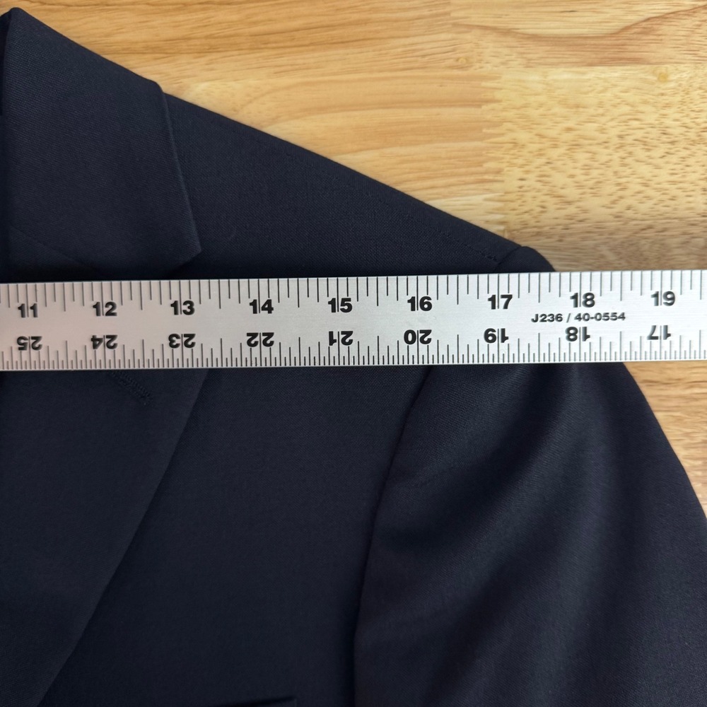 Charles Tyrwhitt Mens 38 Reg Navy Blue Extra Slim Fit Wool Blazer Sport Coat - Picture 7 of 11